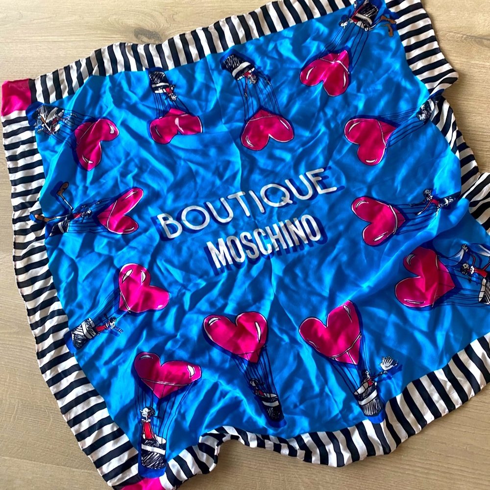 Moschino Boutique silk scarf